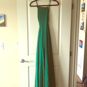Glam and comfortable green maxi dress